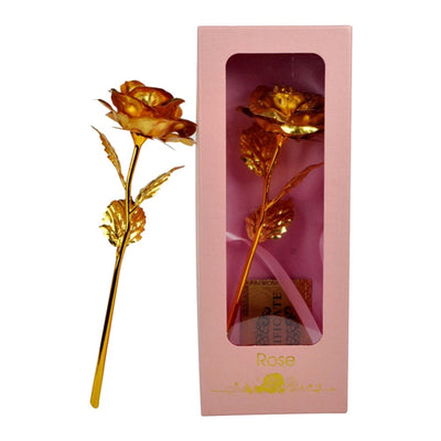 Gold Plated Rose With Love Holder Box