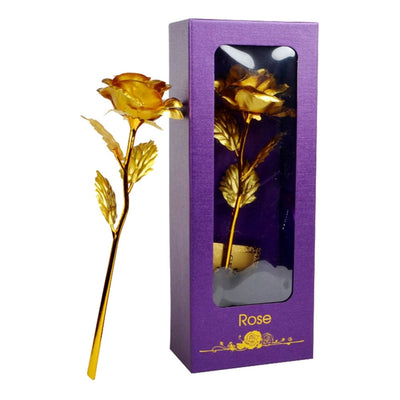 Gold Plated Rose With Love Holder Box