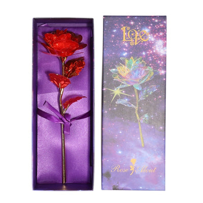 Gold Plated Rose With Love Holder Box