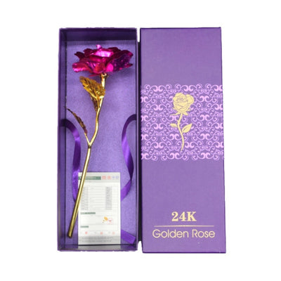 Gold Plated Rose With Love Holder Box