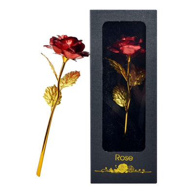 Gold Plated Rose With Love Holder Box