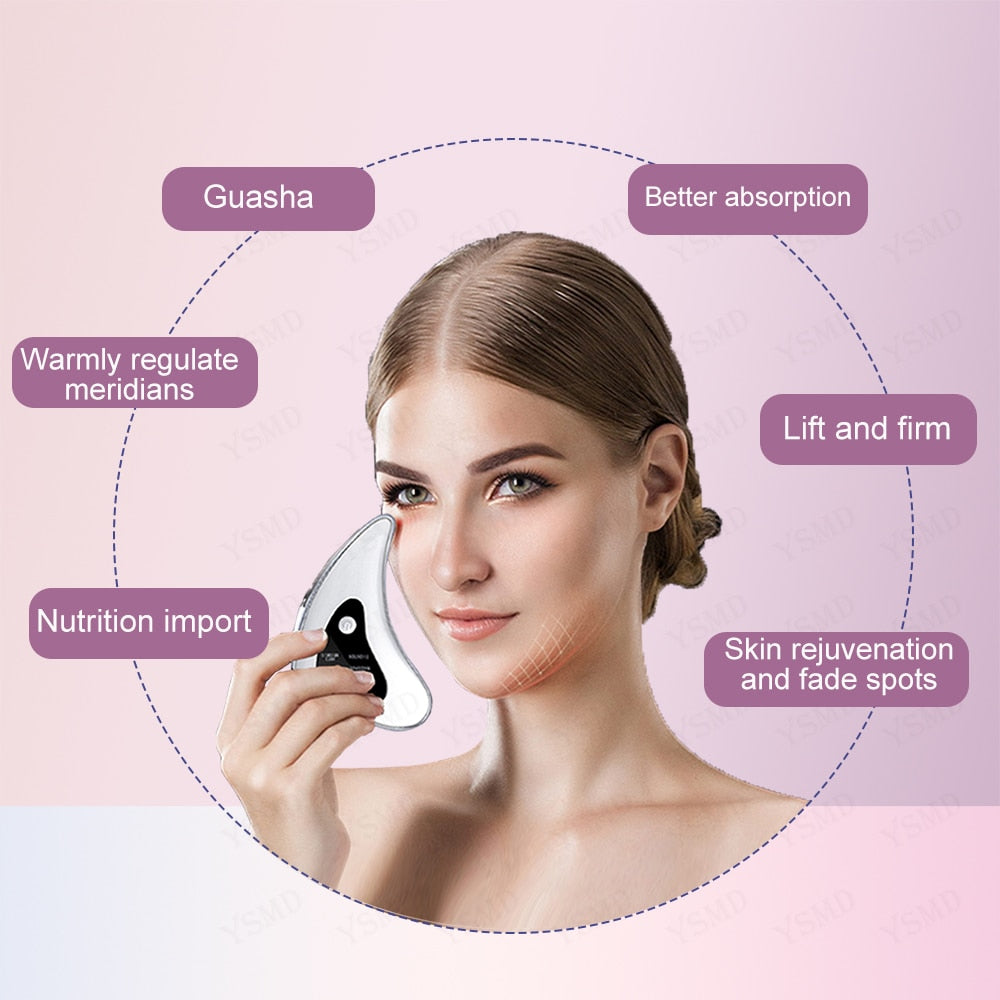 Facial lifting electric massage gua sha