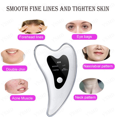 Facial lifting electric massage gua sha