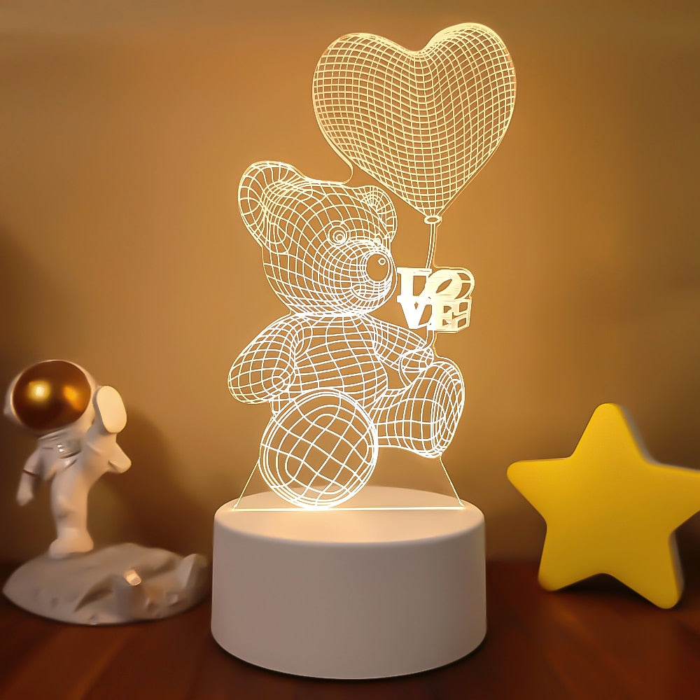 Romantic Love 3D Lamp