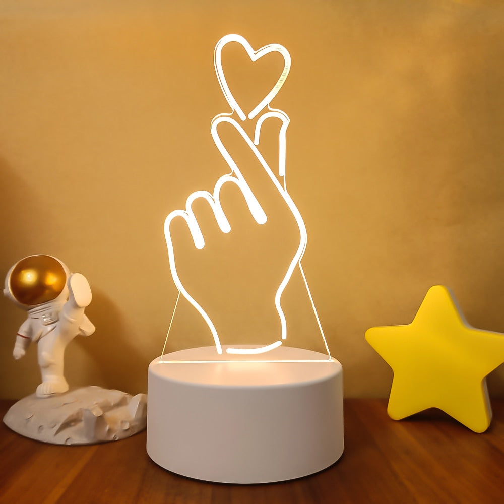 Romantic Love 3D Lamp