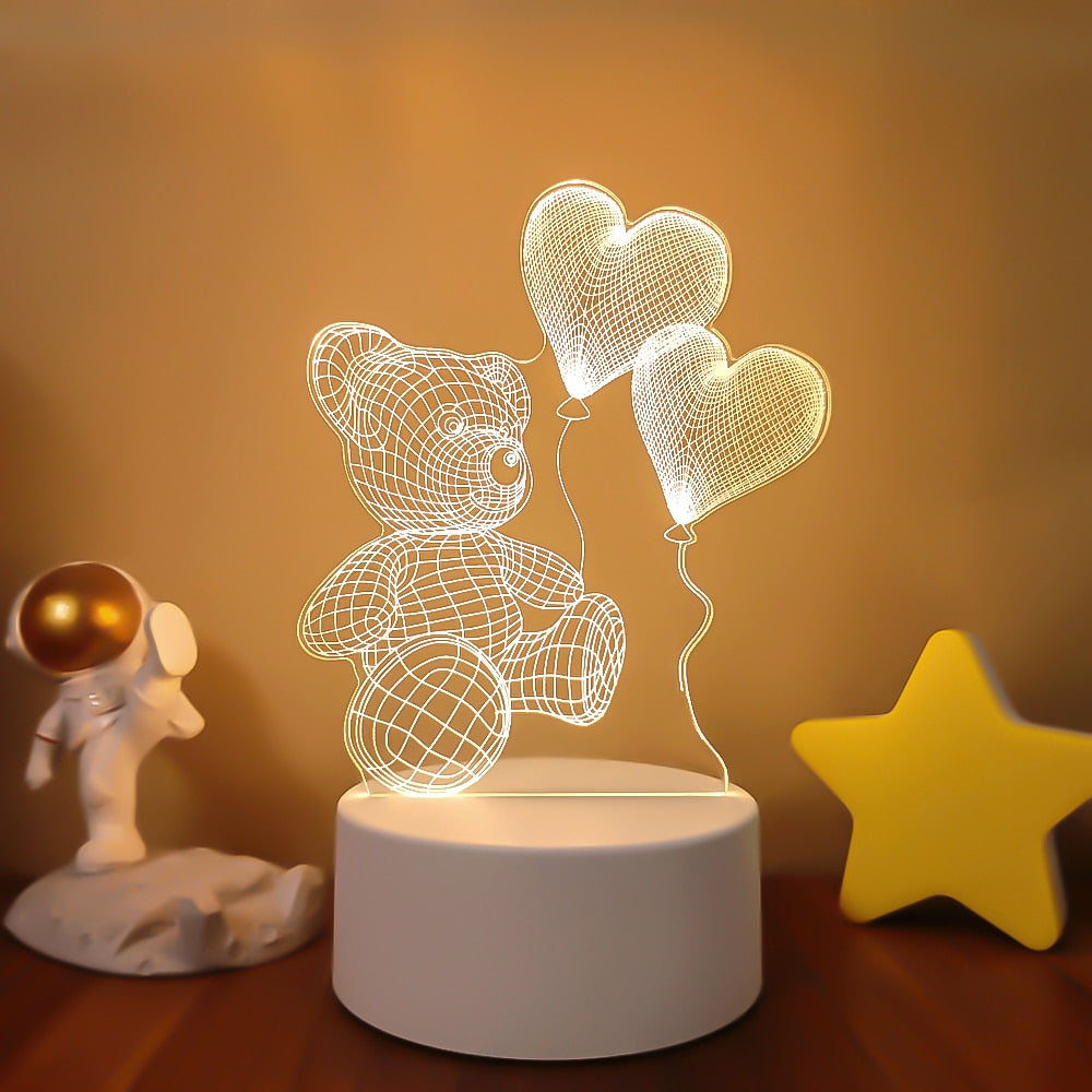 Romantic Love 3D Lamp