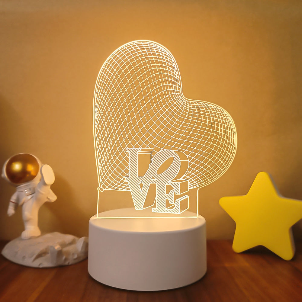 Romantic Love 3D Lamp