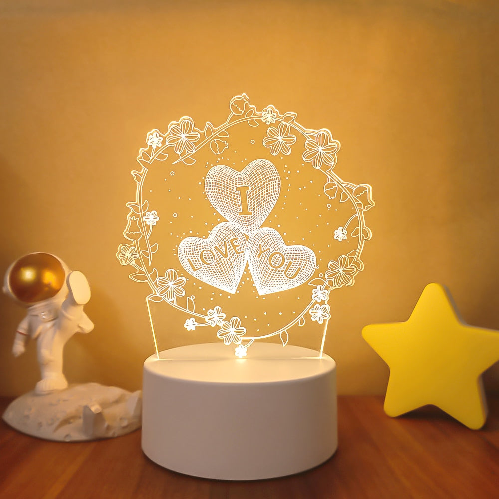 Romantic Love 3D Lamp