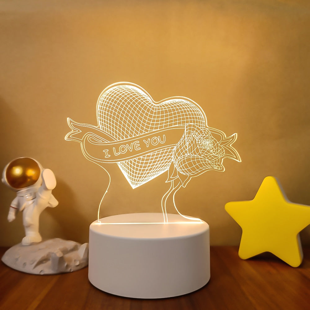 Romantic Love 3D Lamp