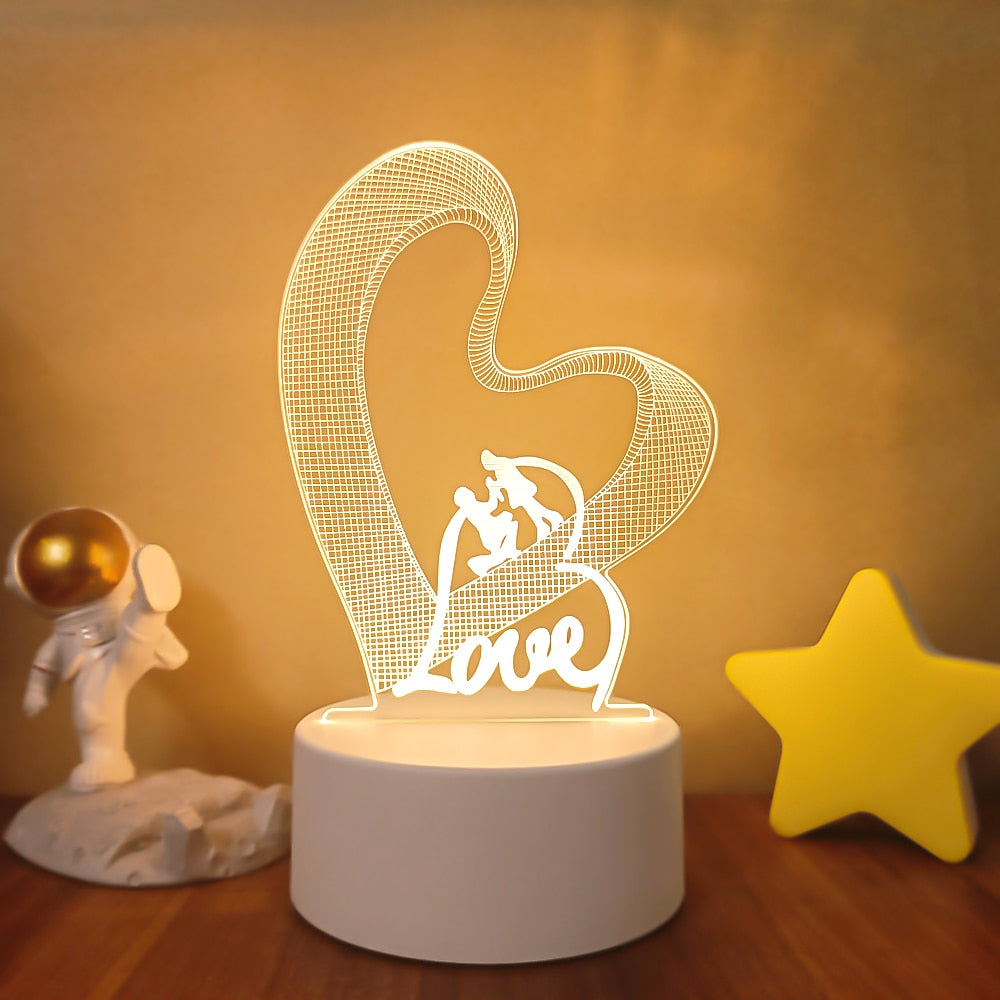 Romantic Love 3D Lamp