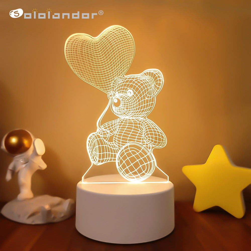 Romantic Love 3D Lamp