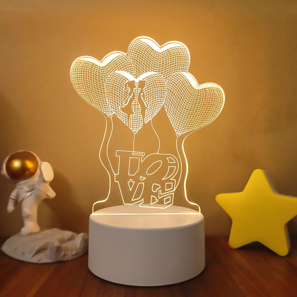 Romantic Love 3D Lamp