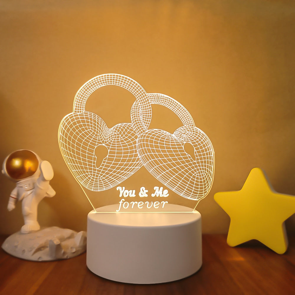 Romantic Love 3D Lamp