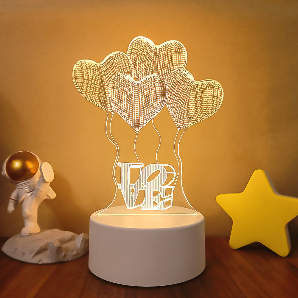 Romantic Love 3D Lamp