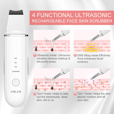 Ultrasonic skin scrubber