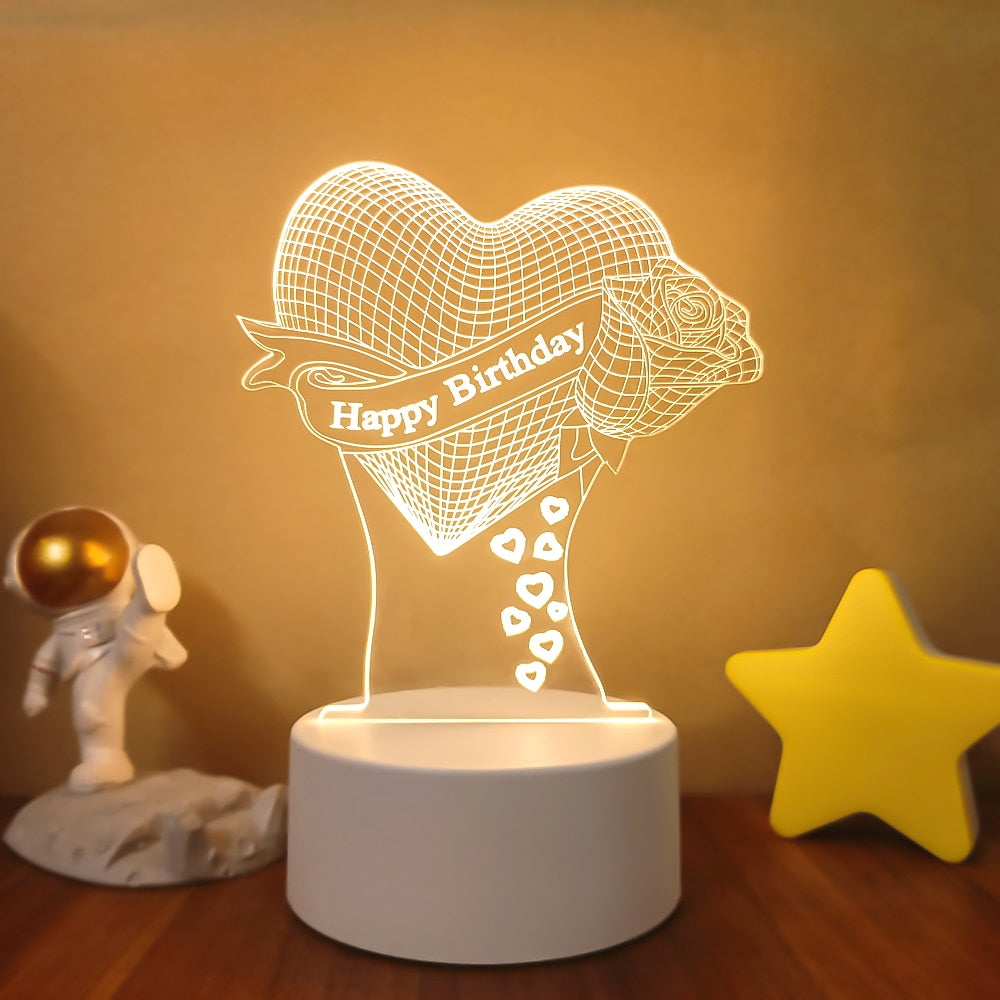 Romantic Love 3D Lamp