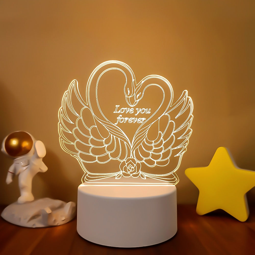 Romantic Love 3D Lamp