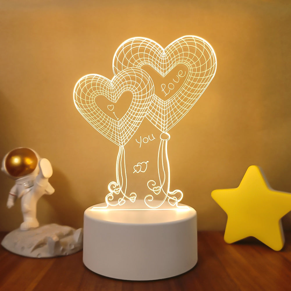 Romantic Love 3D Lamp