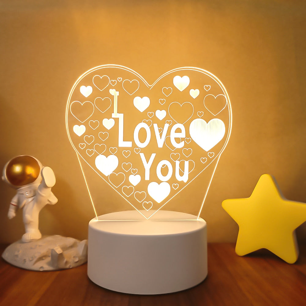 Romantic Love 3D Lamp