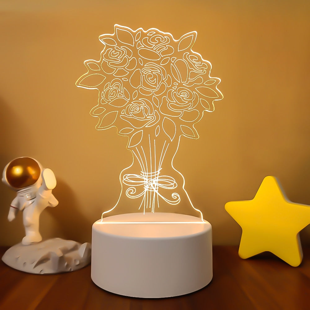 Romantic Love 3D Lamp