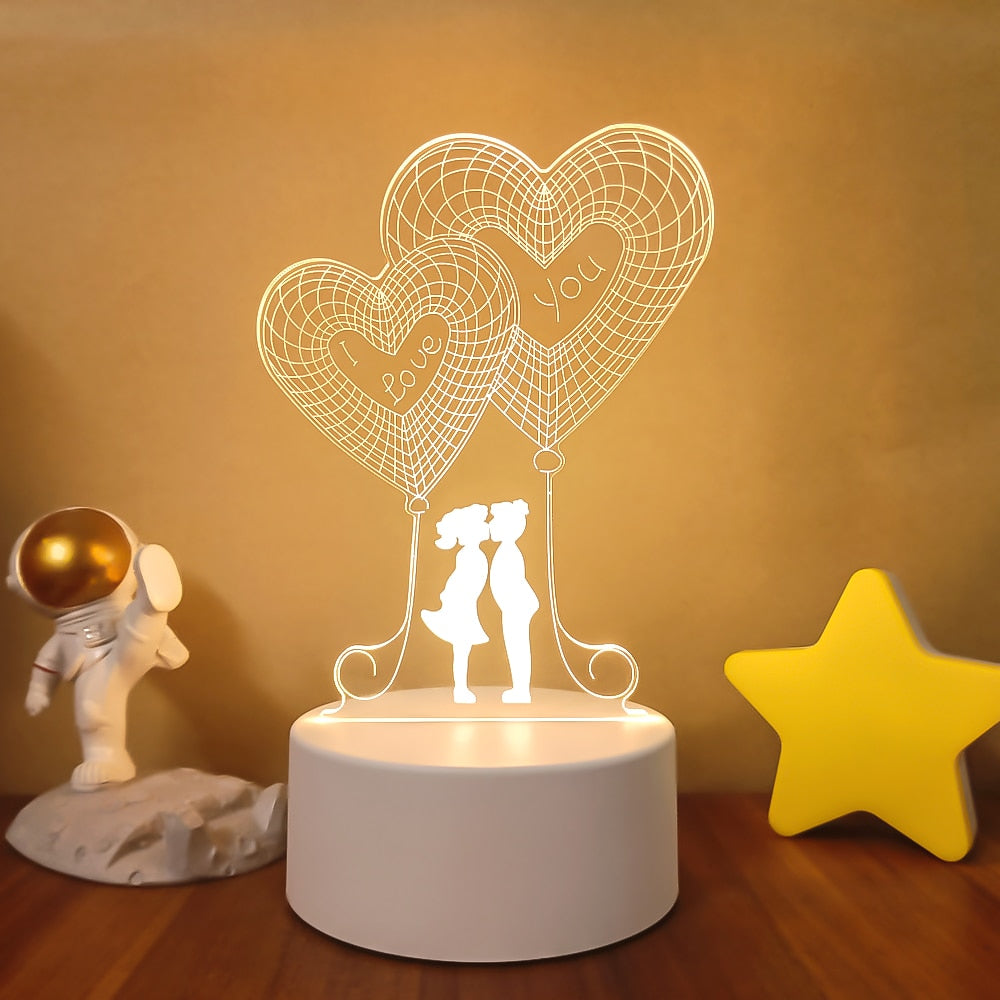 Romantic Love 3D Lamp