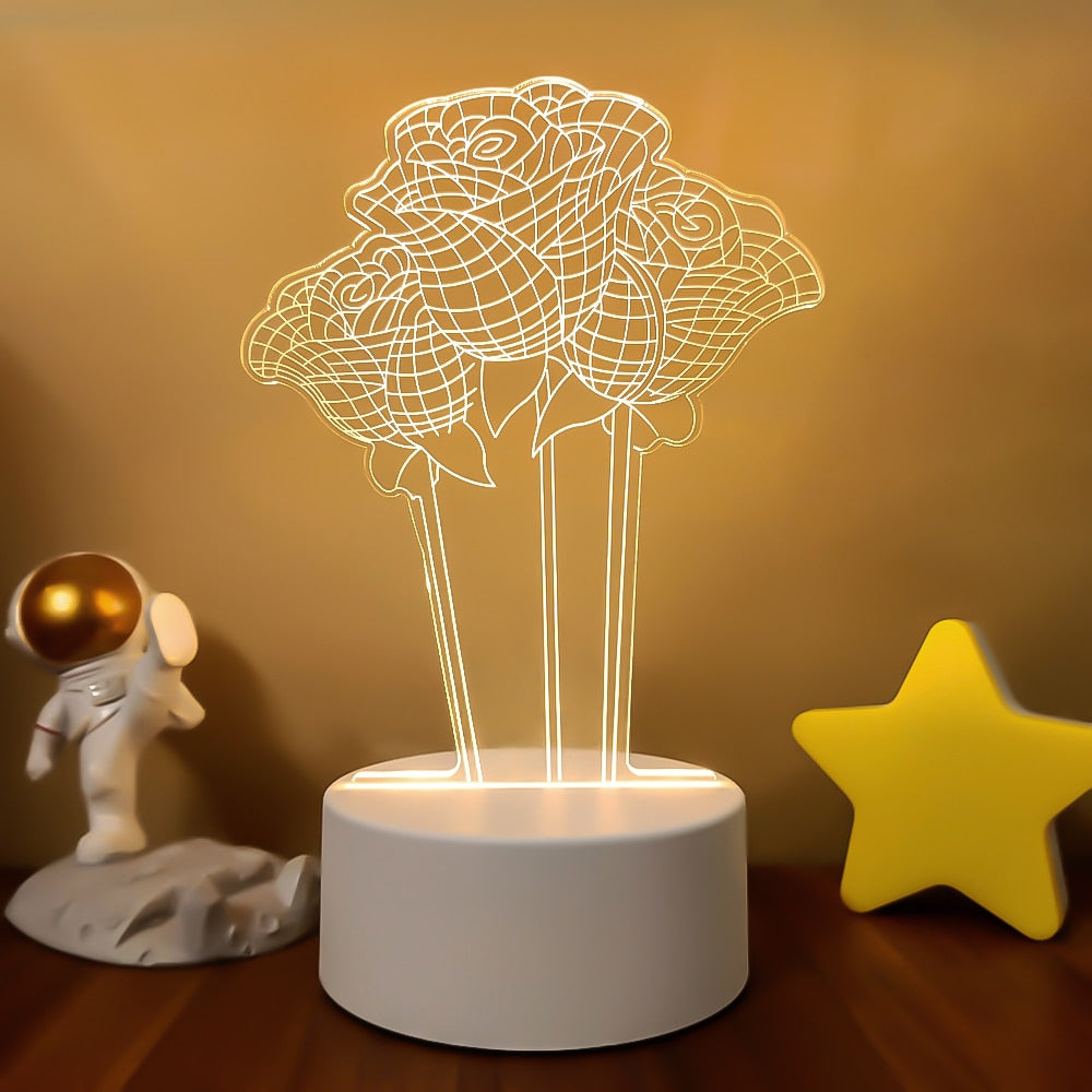 Romantic Love 3D Lamp