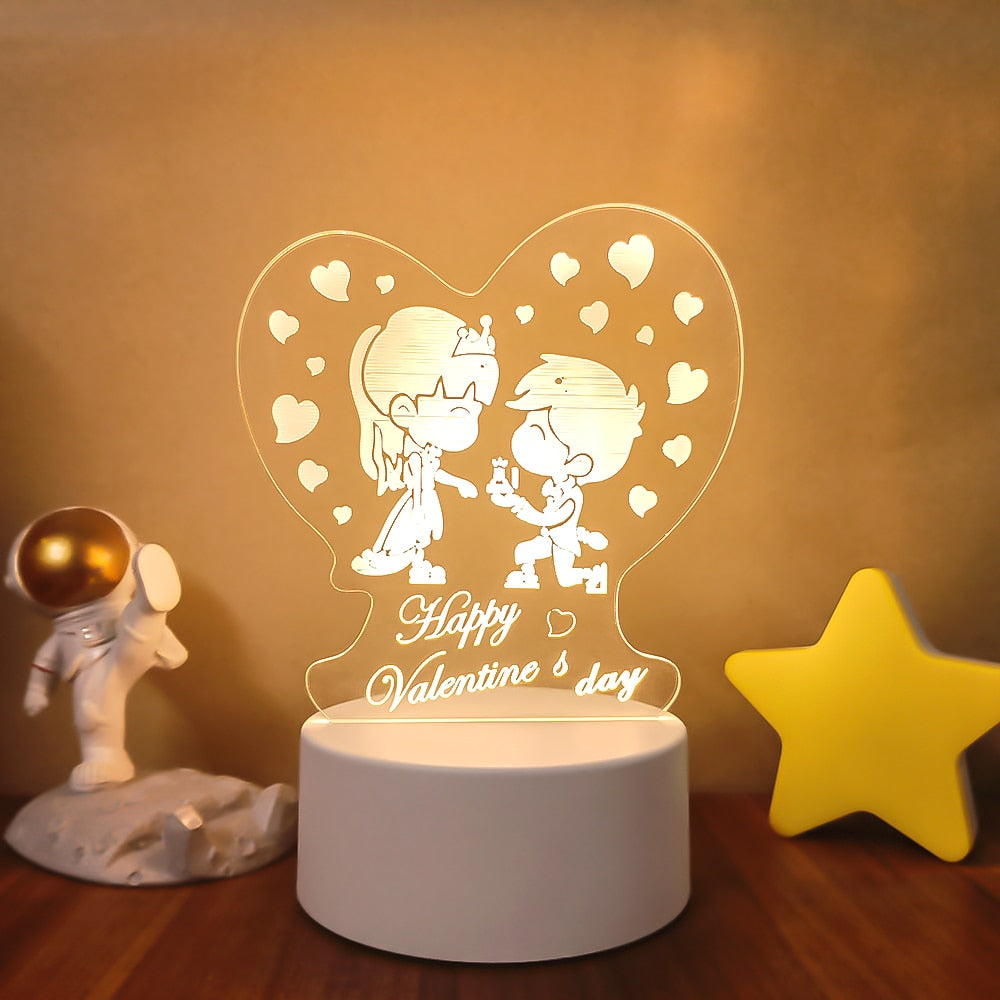 Romantic Love 3D Lamp