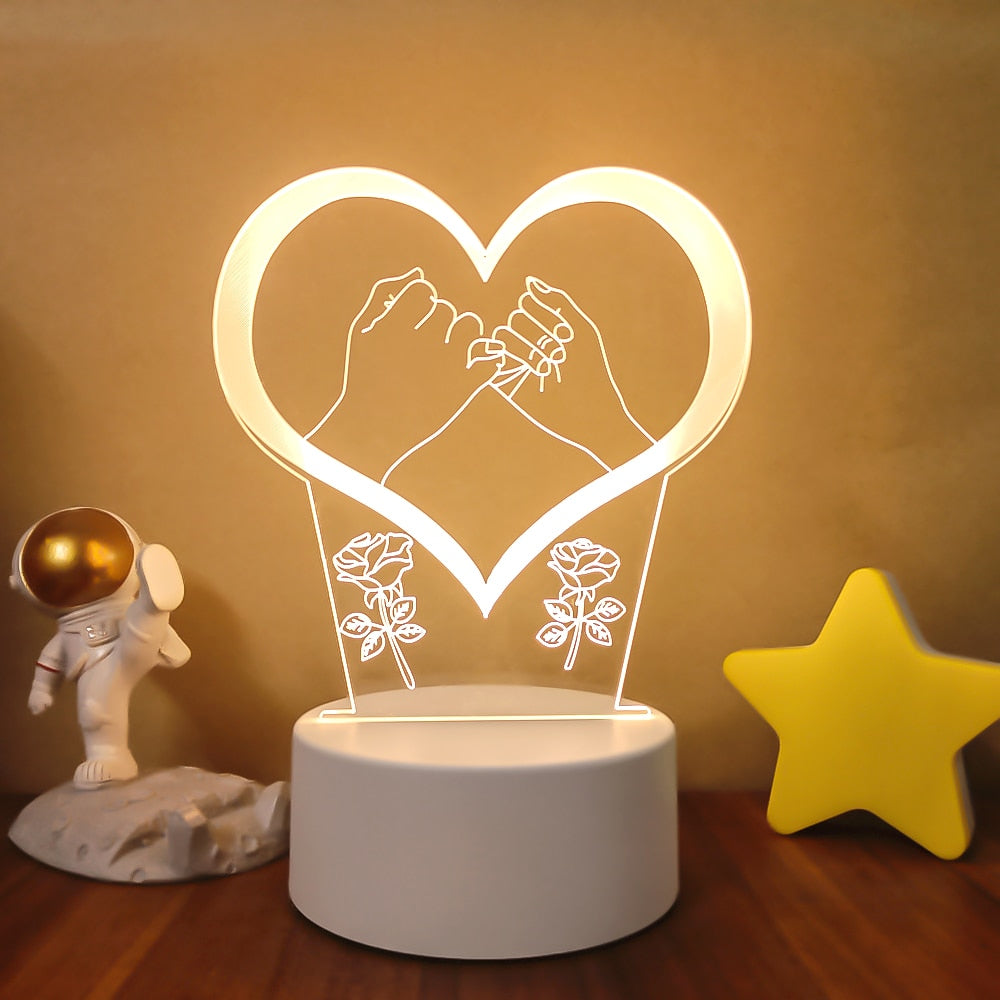 Romantic Love 3D Lamp