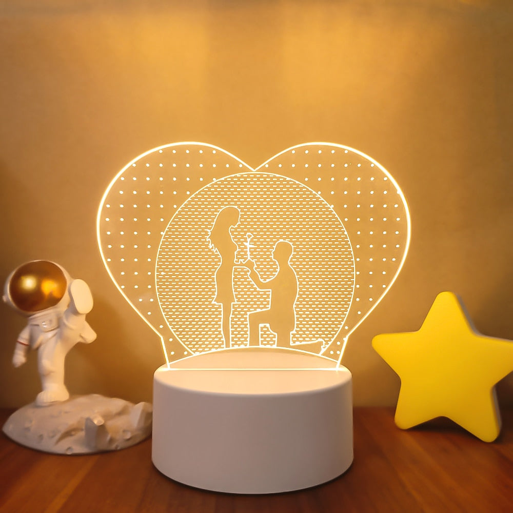 Romantic Love 3D Lamp